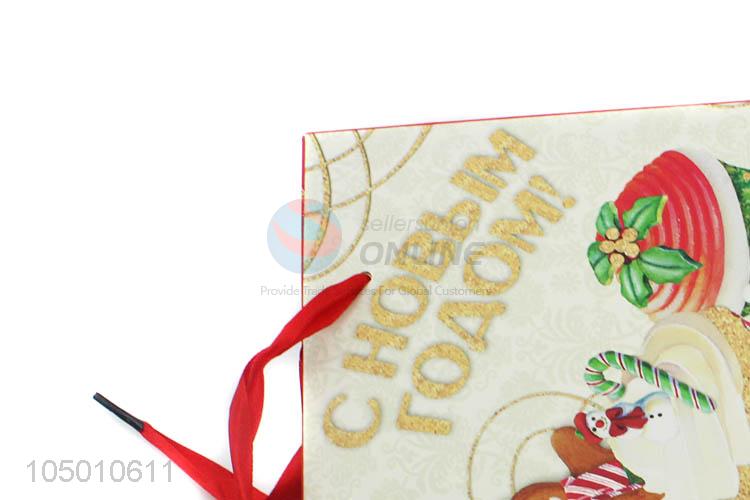 Manufacturer directly supply Chrismtas pattern paper gift bag with handle