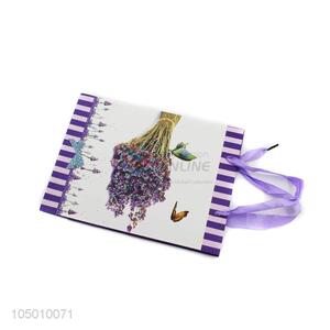 Most popular lavender printed paper gift bag with handle