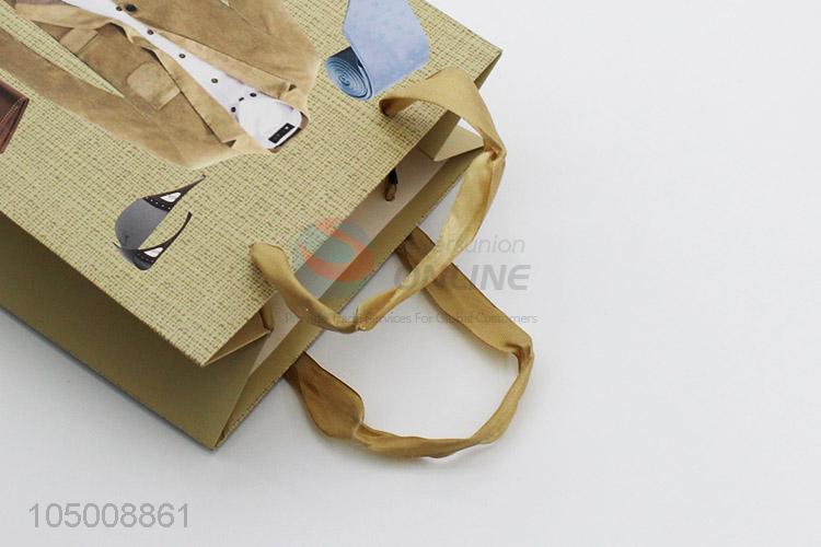 Factory promotional printed ivory board gift bag with handle