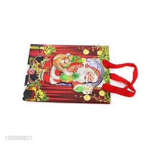 Fancy cheap Chrismtas pattern paper gift bag with handle