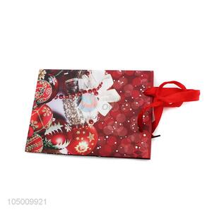 China branded Chrismtas pattern paper gift bag with handle