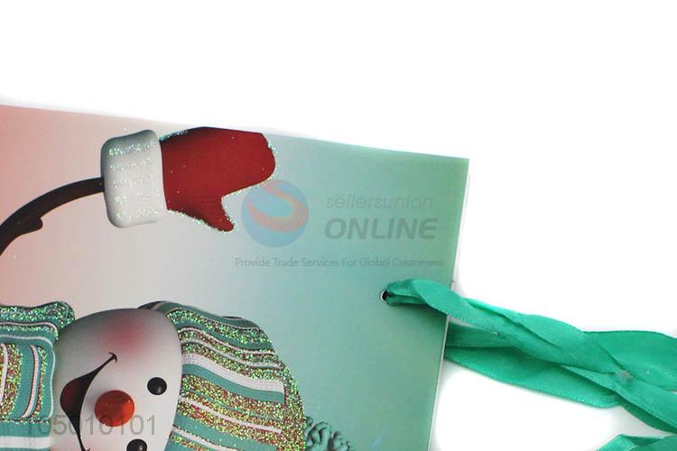 Competitive price Chrismtas pattern paper gift bag with handle