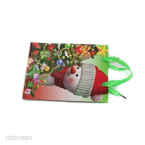 Wholesale new style Chrismtas pattern paper gift bag with handle