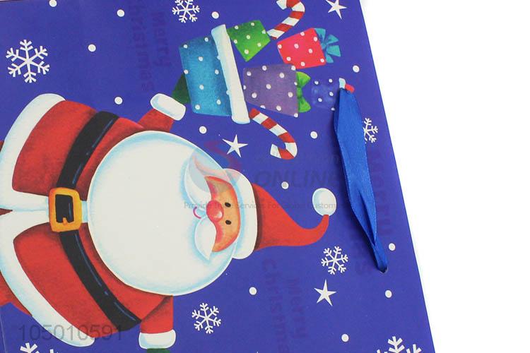 Resonable price Chrismtas pattern paper gift bag with handle