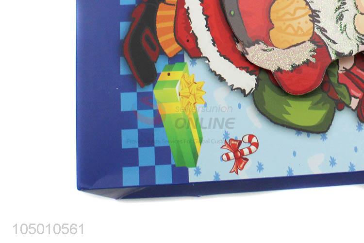 Factory promotional Chrismtas pattern paper gift bag with handle