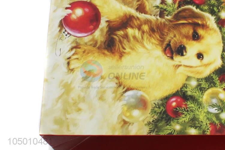 Good quality Chrismtas pattern paper gift bag with handle