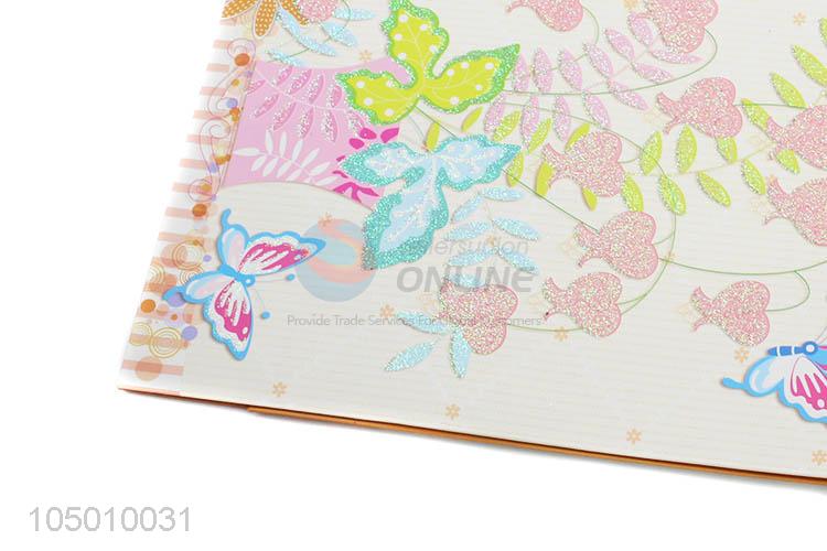 Best selling delicate flower paper gift bag with handle