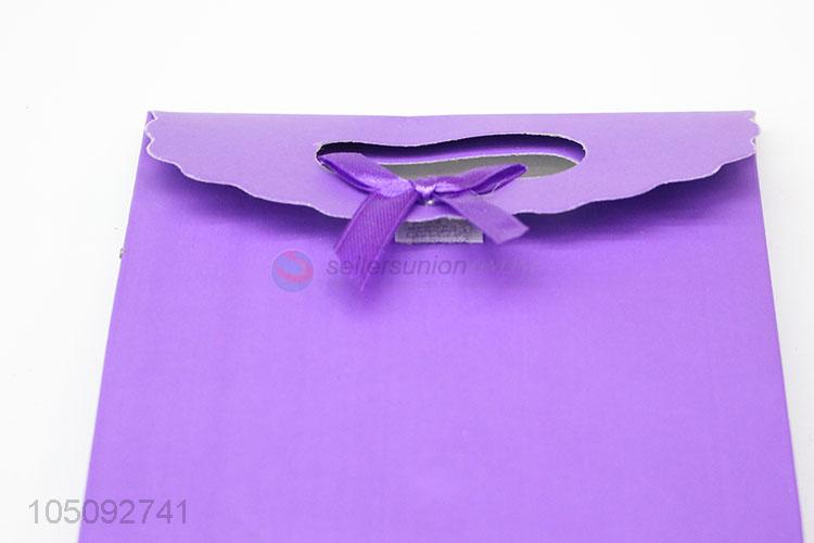 Simple Style Purple Color Fashion Design Paper Gift Bag