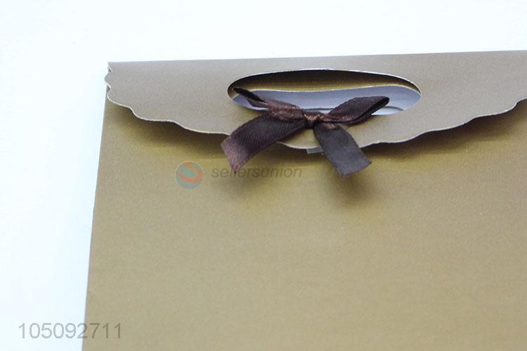 Wholesale Champagne Color Paper Shopping Gift Bag for Packaging