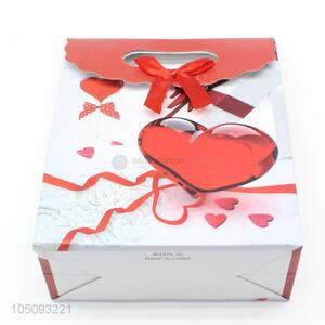 Pretty Red Heart Pattern Custom Paper Gift Bags