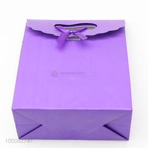 Simple Style Purple Color Fashion Design Paper Gift Bag