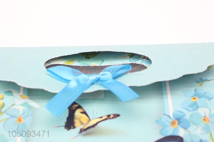 Best Sale High Quality Colorful Butterfly Pattern Cheap Paper Gift Bags