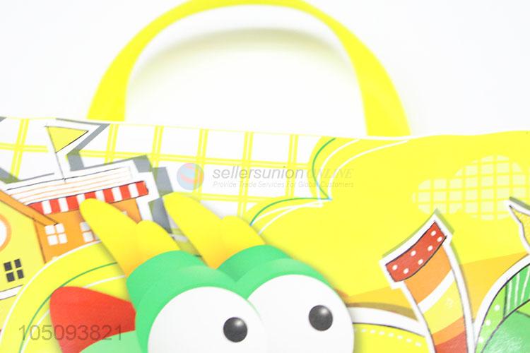 New Design Cartoon Crocodile Pattern Baby Birthday Party Paper Gift Bag