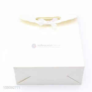 Fashion Design White Color Cheap Recycled Paper Gift Bag