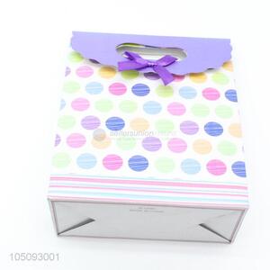 Classical Colorful Dotted Pattern Paper Shopping Bag Printed Gift Bag