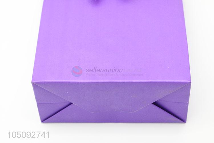 Simple Style Purple Color Fashion Design Paper Gift Bag