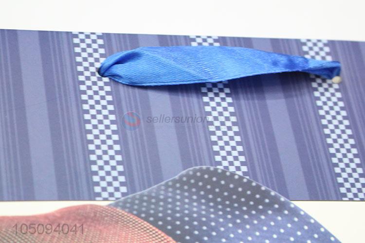 Unique Tie Printed Paper Gift Bags with Handle