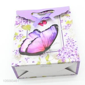 Beautiful Purple Butterfly Pattern Cheap Paper Gift Bags