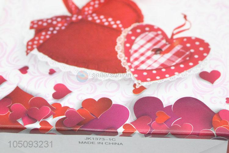 Latest Arrival Red Color Heart Pattern Paper Gift Bags