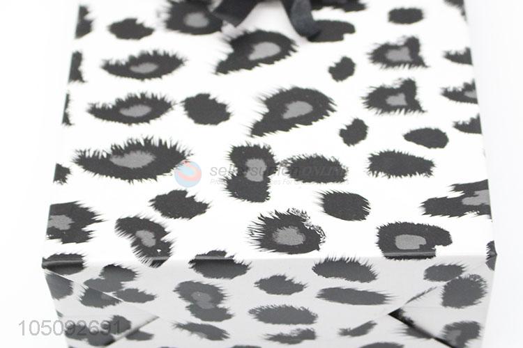 Factory Price Black Leopard Pattern Shopping Party Gift Bags