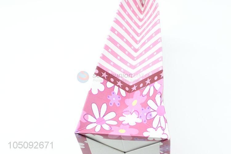 Latest Design Elegant Pink Color Flower Pattern Paper Gift Bag