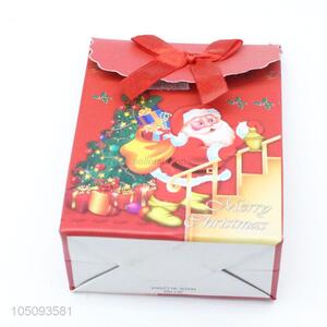 Useful Simple Best Red Color Father Christmas Pattern Shopping Paper Gift Bag