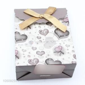 Coffee Color Heart Pattern Shopping Paper Bag/Gift Bag