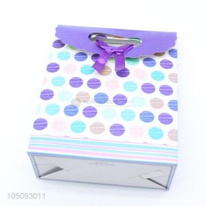 Low Price Colorful Dotted Pattern Paper Shopping Bag Printed Gift Bag