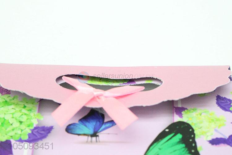 Factory Sale Recycle Butterfly Pattern Cheap Paper Gift Bags