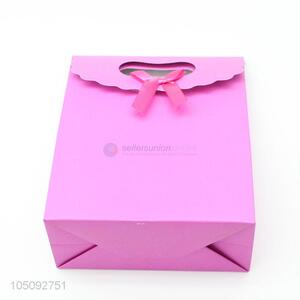 Professional Exquisite Pink Color Shopping Recycled Paper Gift Bags