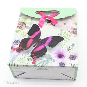 Wholesale Cool Simple Butterfly Pattern Party Durable Paper Gift Bag