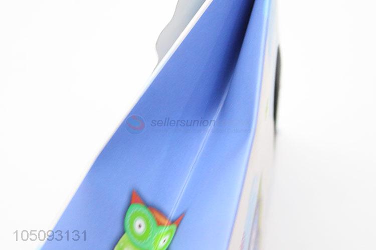 New Style Blue Cartoon Owl Printed Facotory Wholesale Paper Packaging Gift Bags