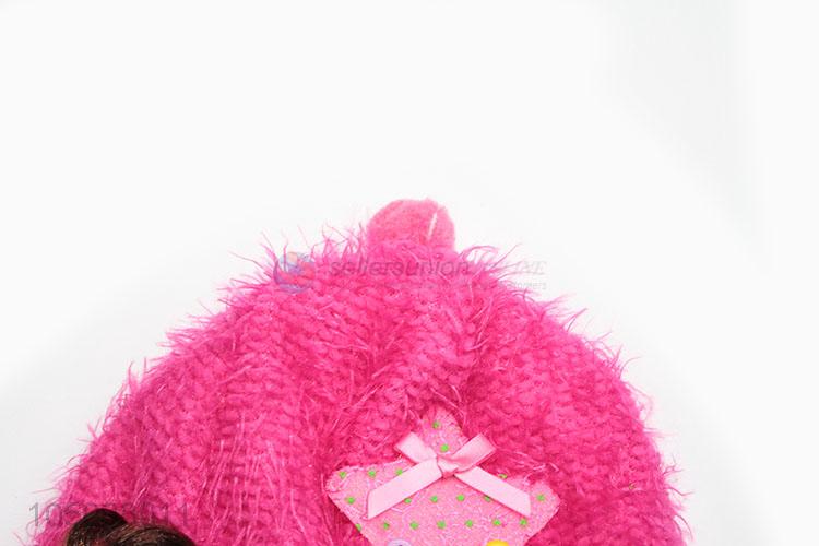 Promotional Item Pink Winter Warm Hat Cap for Girl