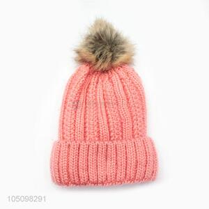 Latest Design Hair Ball Hat Korea Winter Women's Caps Knitting Cap