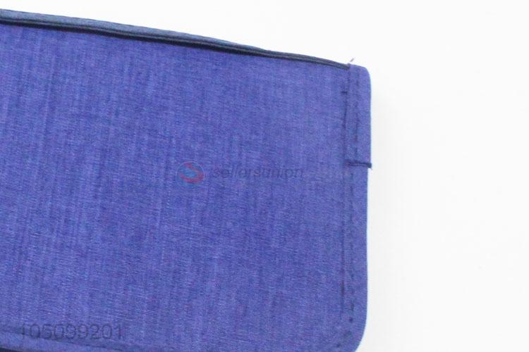 Promotional Low Price Blue Color Card Bills Bags Card Holder