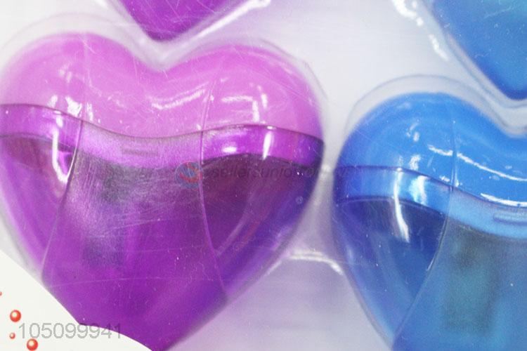 Popular Style Four Colors Heart Shaped Pencil Sharpener Cutter Knife Promotional Gift Stationery