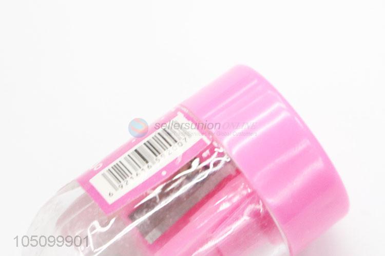 Cheap Price Plastic Bottles Shaped Pencil Sharpener with Brush Kids School Supplies Stationery