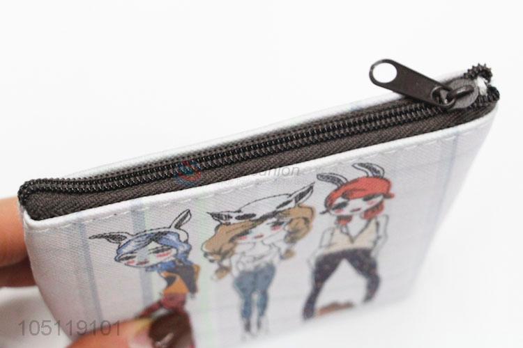 Travel Cartoon Girl Printed  Key Coin Purse for Promotional