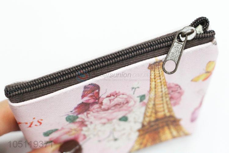 Promotion Mini Eiffel Tower Printed Coin Purse