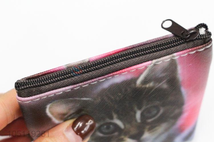 Lovely Cat Printing PVC Bag Wallets Cute Coin Purse