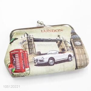 Hot Sale London Landscape Printed PVC Wallet Coin Purse for Promotion