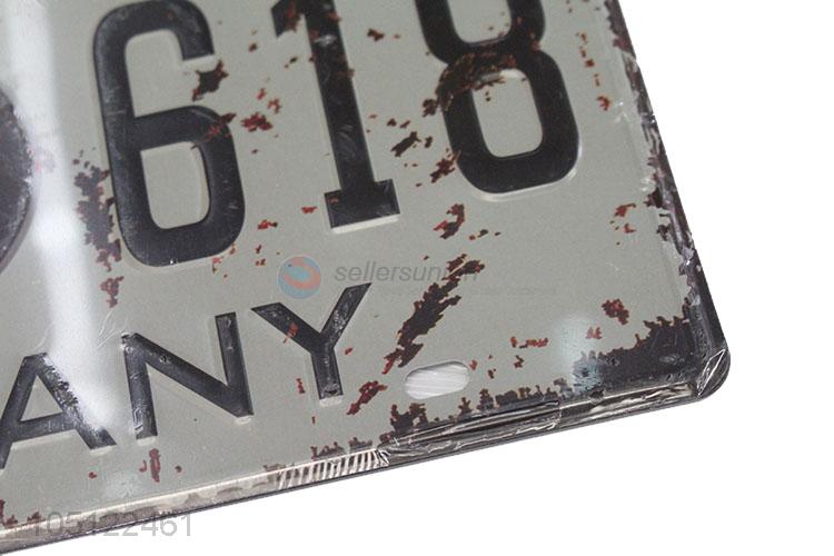 Recent Design Vintage Painting Music Guitar License Plate Metal Wall