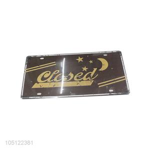 Delicate Design Vintage Painting Music Guitar License Plate Metal Wall