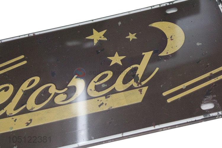 Delicate Design Vintage Painting Music Guitar License Plate Metal Wall