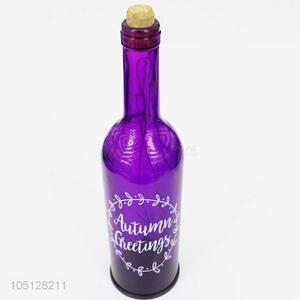 Latest Design Purple Color Wine Bottle Lamp Party Tree Decoration