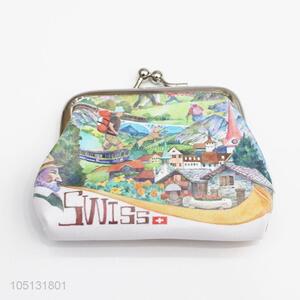 Latest Design Landscape Pattern Mini PU Leather Wallet Coin Bag