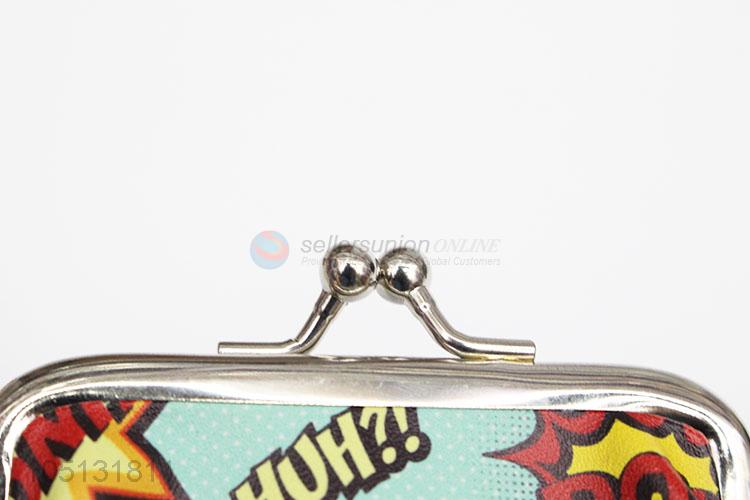 Fashion Letters Printed PU Leather Coin Purse Small Pouch with Low Price