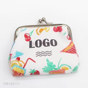 New Arrival White Color Custom Logo Coin Purse Mini Money Bag