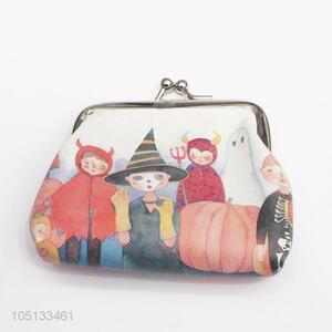 Special Cartoon Pumpkins And Kids Pattern Fancy PU Leather Coin Purse