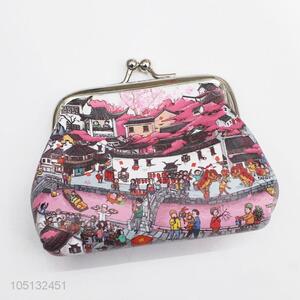 China'S Courtyard Pattern PU Leather Coin Purse/ Children Bags Wallet